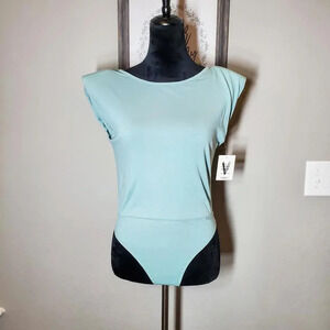 NWT Vibe Sportswear Dus Sage Shoulder Pad Bodysuit Women's Size Large